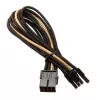 SilverStone PCI-8-pin uz PCIe-6+2-pin kabelis, 250 mm - melns/zelts