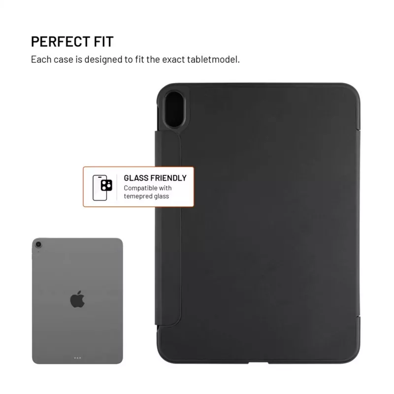 Fixed | Trinity Case | 10.9-11 collas | Vāciņš | Apple iPad 10.9 collas (2022)/iPad 11 collas (2025) | Melns