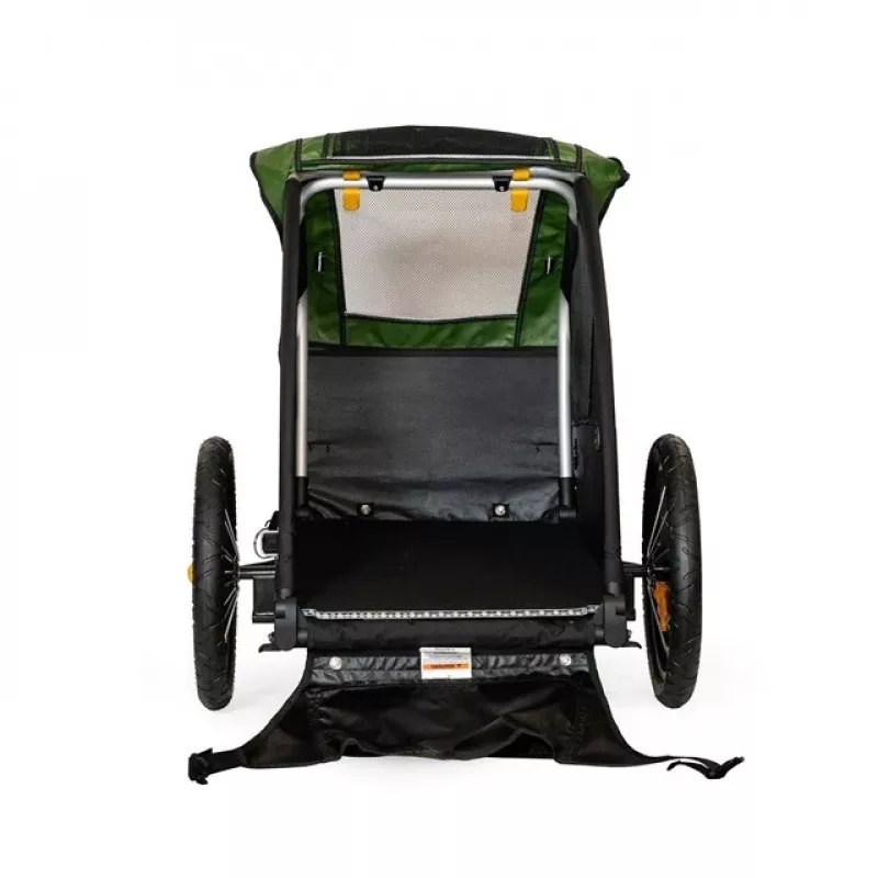 Mājdzīvnieku pārnēsātājs BURLEY Tail Wagon BU-947108 — mīkstais suņu pārnēsātājs, melns/zaļš