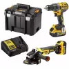 DeWALT 18V bezvadu elektroinstrumentu komplekts – urbšanas un slīpēšanas komplekts