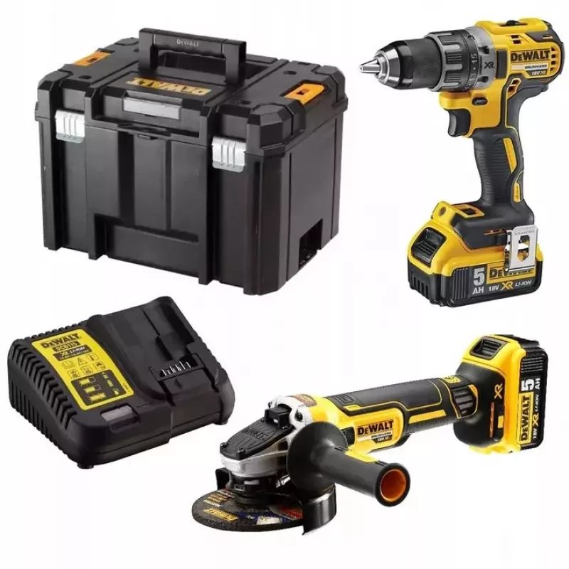 DeWALT 18V bezvadu elektroinstrumentu komplekts – urbšanas un slīpēšanas komplekts