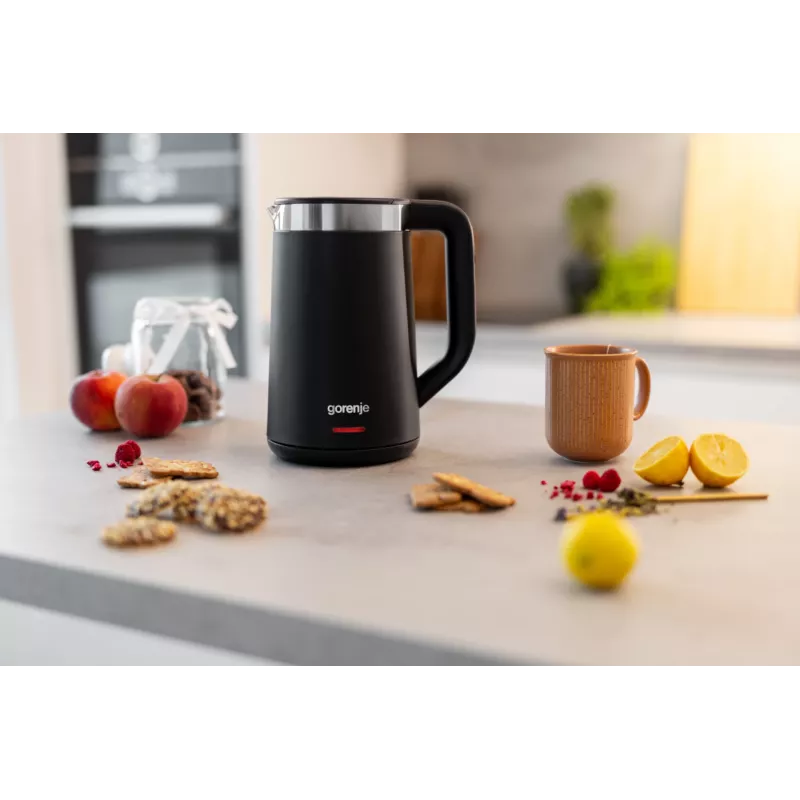 Gorenje K17TRDW elektriskā tējkanna 1,7 L 2200 W Melna