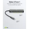 Goobay Slim 4-Port USB-Hub USB-C līdz 10 Gbit/s - -Plug> 4x (76565)