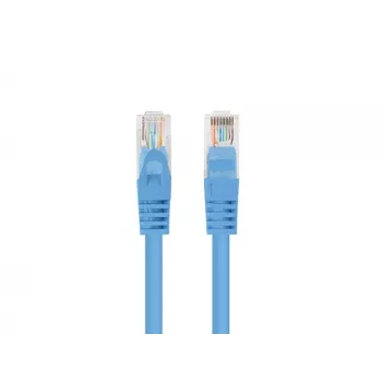 Tīkla komutācijas kabelis LANBERG Cat6 U/UTP 0,25 m RJ-45 uz RJ-45 zils