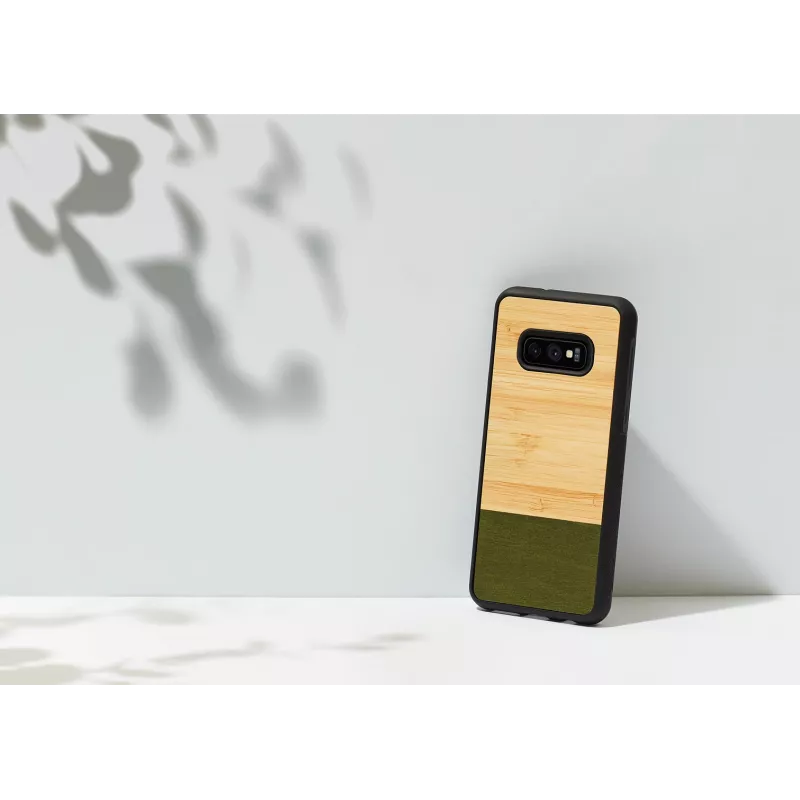 Telefona maciņš man and wood SmartPhone Galaxy S10e viedtālrunim bambusa meža melns