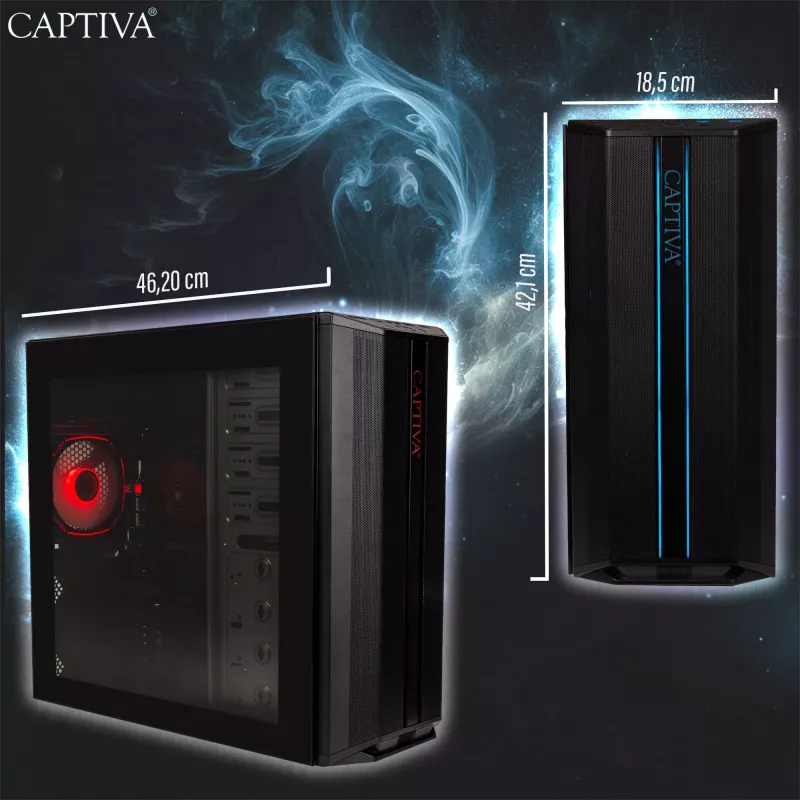 Dators Captiva CAPTIVA PC Advanced Gaming R92-769 Ryzen 7 5700X 32 GB SSD 1 TB RTX 5060 Ti 8 GB Windows 11 Home 64 bitu
