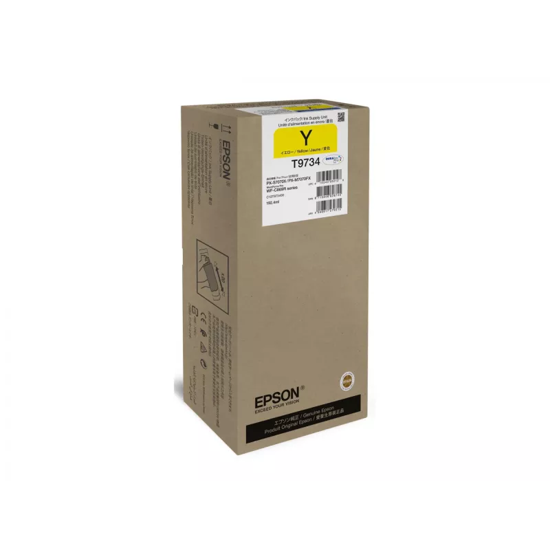 Tintes kasetne Epson WF-C869R T97340N dzeltena XL – oriģināla, augsta (XL) ietilpība