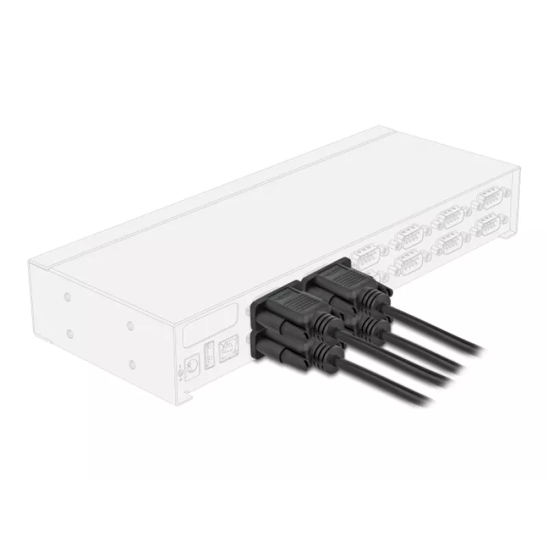 Delock RS-232 Kabel Seriell D-Sub9 Buchse zu Buchse mit schmalem Steckergehäuse 5 m