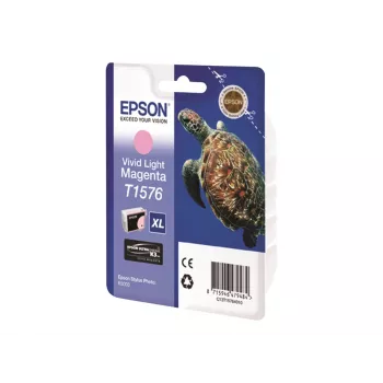 Epson Turtle T1576 Spilgti gaiši fuksīna, Augsta (XL) ietilpība, Spilgti gaiši fuksīna, Pigmenta bāzes tinte, 25.9 ml, 1 gab., 2300 lappuses