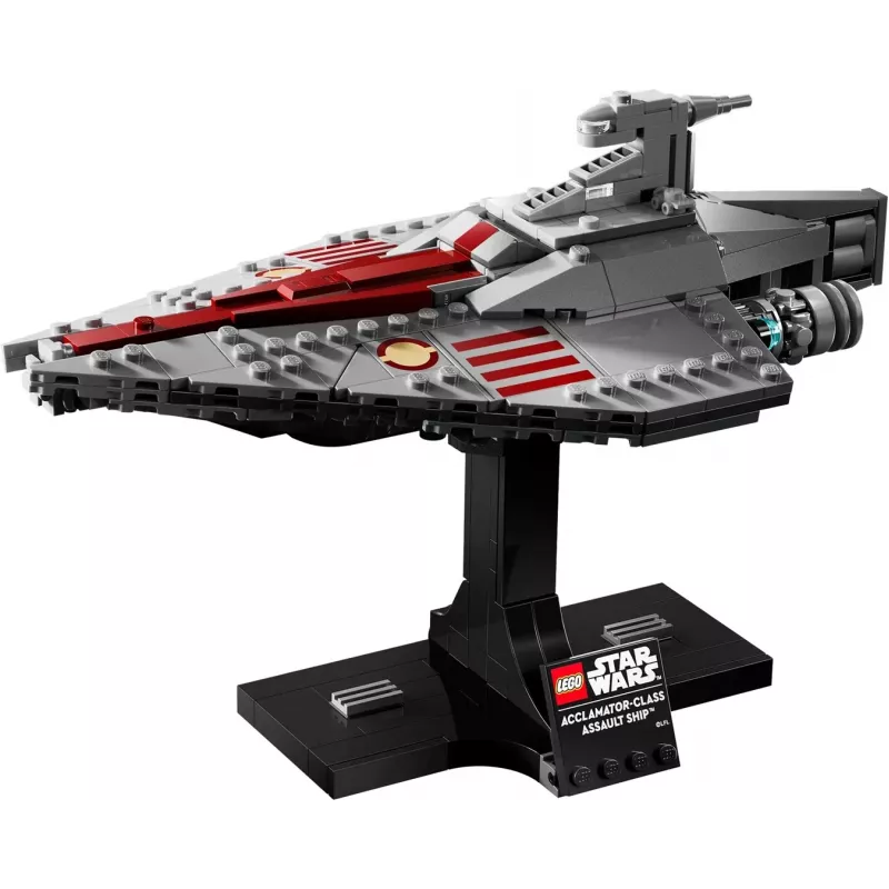 LEGO Star Wars Acclamator klases triecienkuģa komplekts 75404 — konstruēšanas komplekts, 450 detaļas, vitrīnas makets 130×150×230 mm