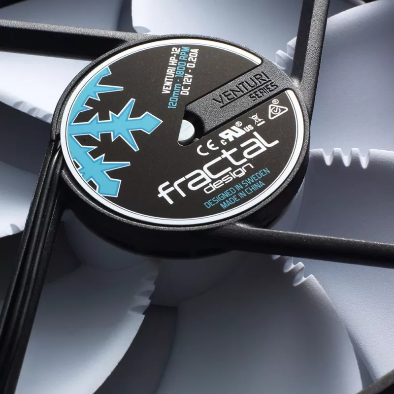 Fractal Design Venturi HP-12 PWM 120 mm korpusa ventilators – melns