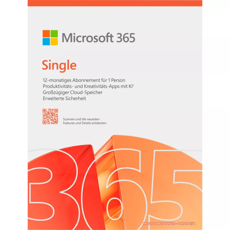 Microsoft 365 Personal [DE] 1G abon. bez datu nesēja FY25H2 tikai Windows >10 / MacOS