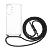 Telefona maciņš FIXED Samsung Galaxy A36 5G — Fixed Pure Neck Case TPU, melns, saderīgs ar kakla siksniņu