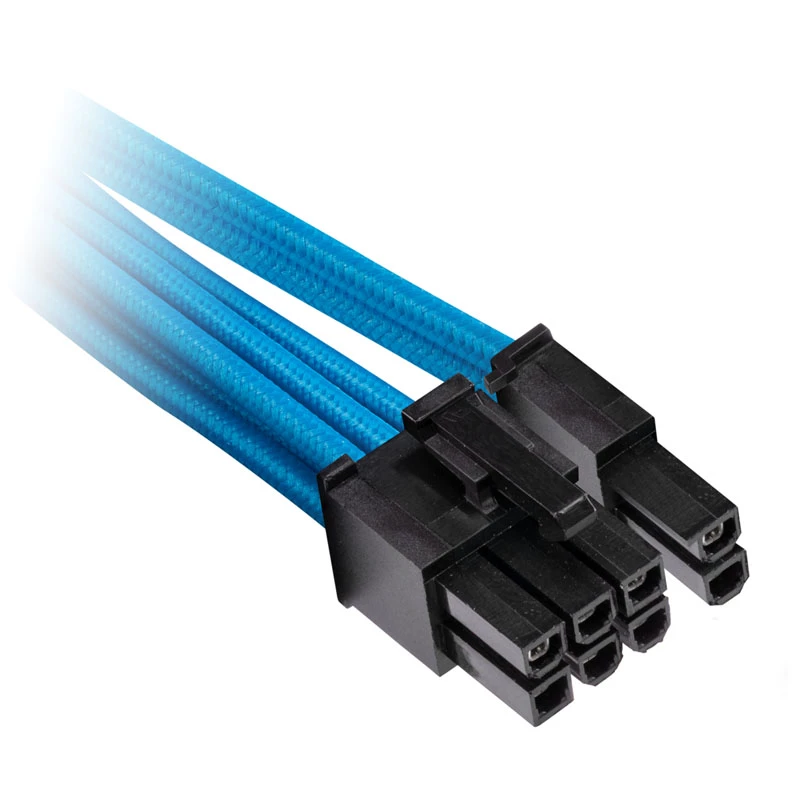 Corsair Premium Sleeved PCIe Dual-kabelis, Doppelpack (Gen 4) - Zils