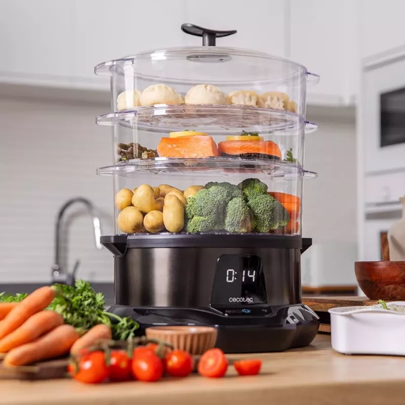 Cecotec pārtikas tvaicētājs | Vapovita 3000 Pro | 1000 W | Grozu skaits 3