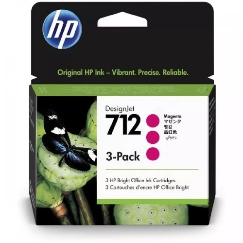 HP 712 (3ED78A) tintes kasetne, fuksīna (SPEC)