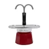 Bialetti Mini Express Magritte Moka krūze, sarkana, sudraba