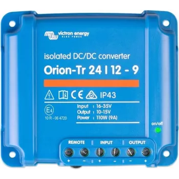 DC-DC pārveidotājs Victron Energy Orion-Tr 24/12-9A 110W 12V — izolēts pazeminošs pārveidotājs