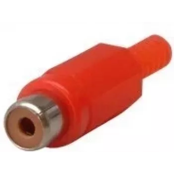 RCA ligzda, sarkans marķējums, kabeļa diametram līdz 4 mm (10805B)
