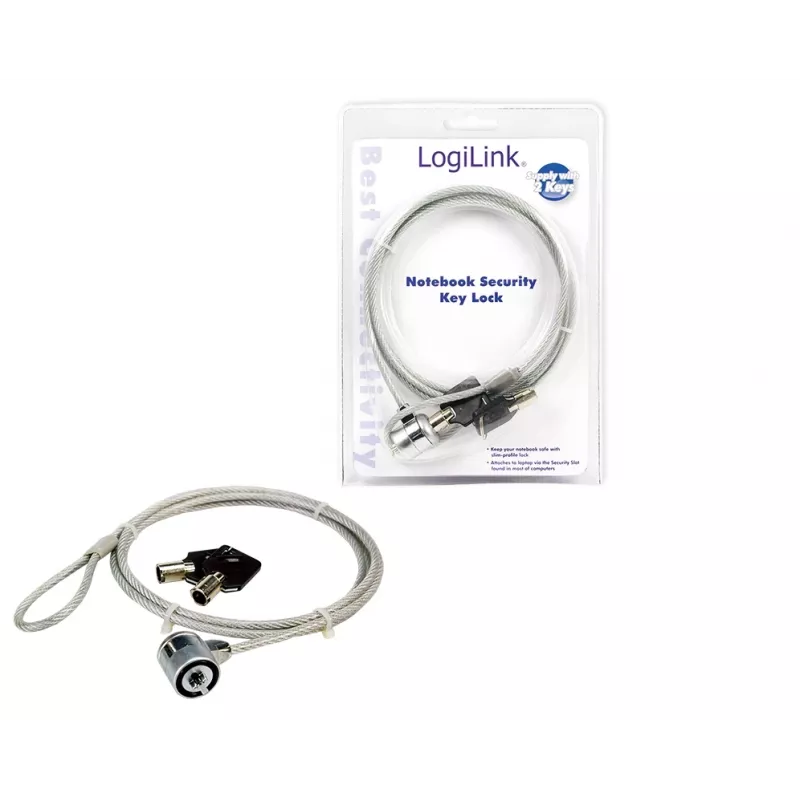Piezīmjdatora drošības slēdzene LogiLink nbs003 1,5 m