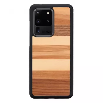 Aizsargājošs tālruņa maciņš man and wood Galaxy S20 Ultra — melna koka apdare