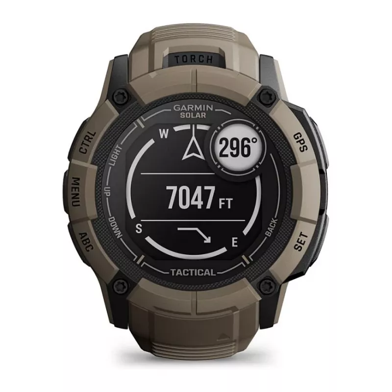 Garmin Instinct 2X Solar Tactical Edition 2,79 cm (1,1) MIP 50 mm Digital 176 x 176 pikseļi Skārienekrāns Zaļš GPS (satelīts)