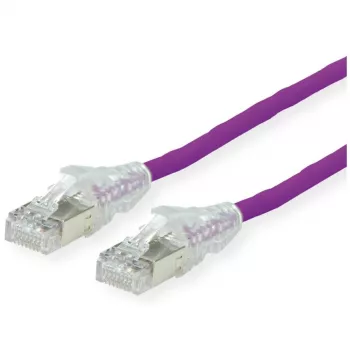 Datwyler - komutācijas kabelis - RJ-45 (V) uz RJ-45 (V) - 5 m - SFTP, PiMF - CAT 6a - ekranēts, bez halogēna, bez aizķeršanās, vīts - ceriņkrāsas (21.05.0556)