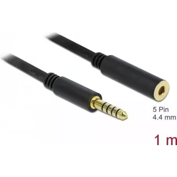 Audio kabelis DeLOCK 85796 1m 4,4 mm melns
