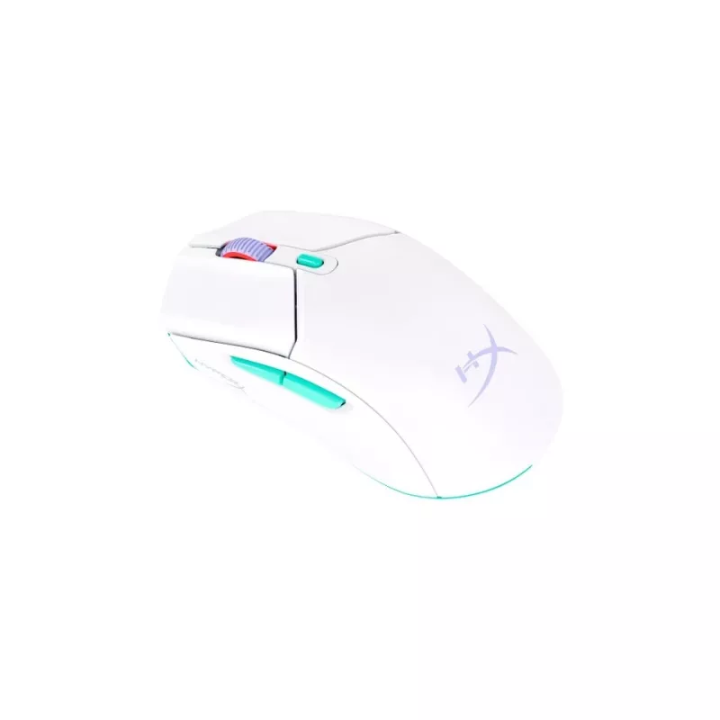 HyperX Pulsefire Haste 2 Core Wls - Spēļu pele (Balta/Zaļa/Purpursarkana)