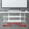 Zemgalda kabeļu organizators MACLEAN MC-102W — tērauda stiprinājums zem galda, regulējams garums, piemērots 0,5–5 cm galdiem, slodze 5 kg, balts