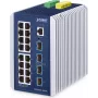 Vadāms slēdzis PLANET IP30 rūpnieciskais L3 16 portu Gigabit Ethernet