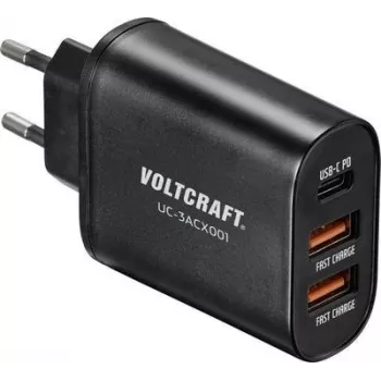 VOLTCRAFT UC-3ACX001 VC-12231145 USB lādētāja kontaktligzda, izejas strāva (maks.) 3000 mA, 3 x USB, USB-C™ ligzda (Power Delivery) (VC-12231145)