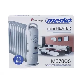 Mesko MS 7806 elektriskais sildītājs Eļļas elektriskais sildītājs Iekštelpām Balts 1200 W