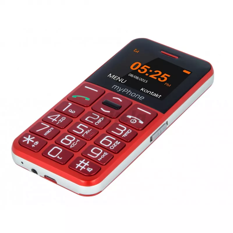 myPhone Halo Easy 4,32 cm (1,7 inch) 70 g Pelēks, Sarkans Vienkāršs telefons