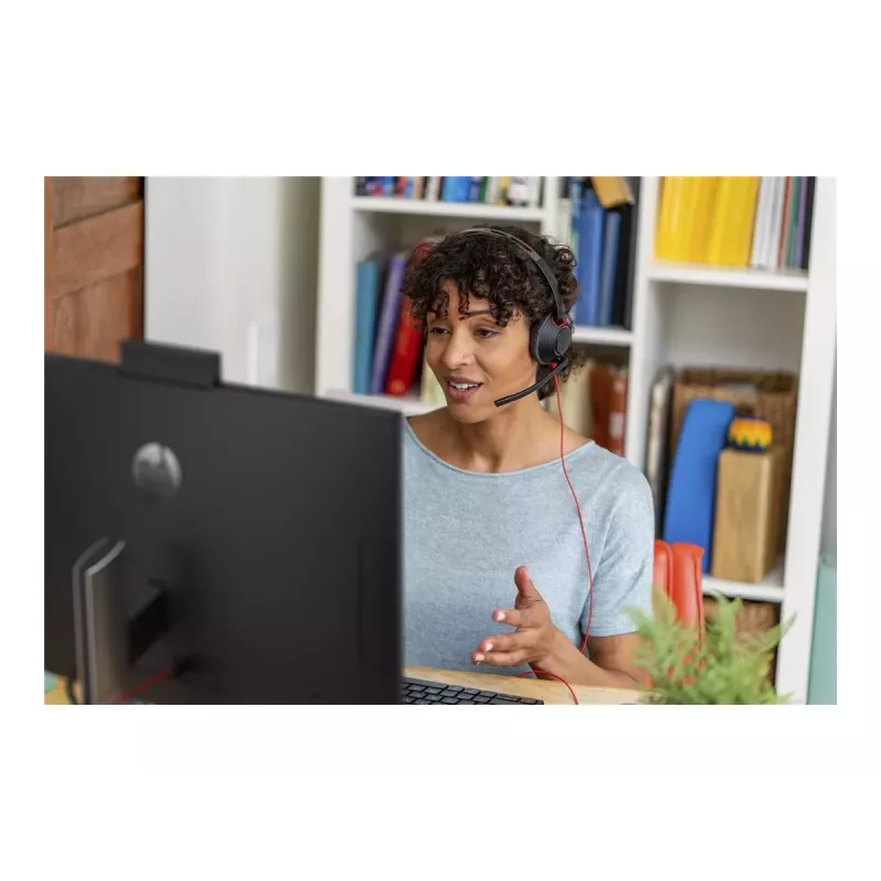 Austiņas POLY Melnswire C5220 vadu USB-C birojam zvanu centram