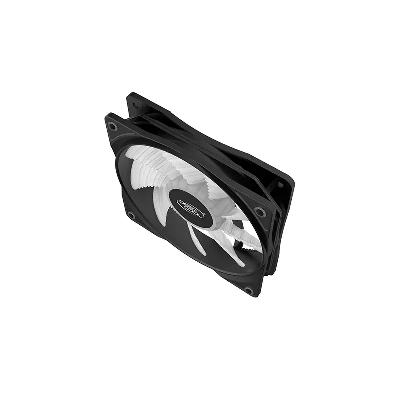 120 mm ventilators DeepCool RF120W — 1300 RPM, 1,32 mmH2O, caurspīdīgi melns