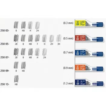 Lead refill Staedtler 250 05-HB pelēka 0.5mm