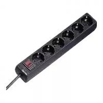 Hama 00030394 pārsprieguma aizsargs Melns 6 maiņstrāvas kontaktligzdas 230 V 1,4 m