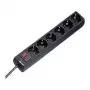 Hama 00030394 pārsprieguma aizsargs Melns 6 maiņstrāvas kontaktligzdas 230 V 1,4 m