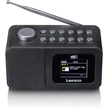 Galda radio Lenco CR-625BK — FM/AM uztvērējs ar Bluetooth, melns