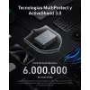 Lādētājs GeNPrime 200W GaN 4xUSB-C 2xUSB-A Melns