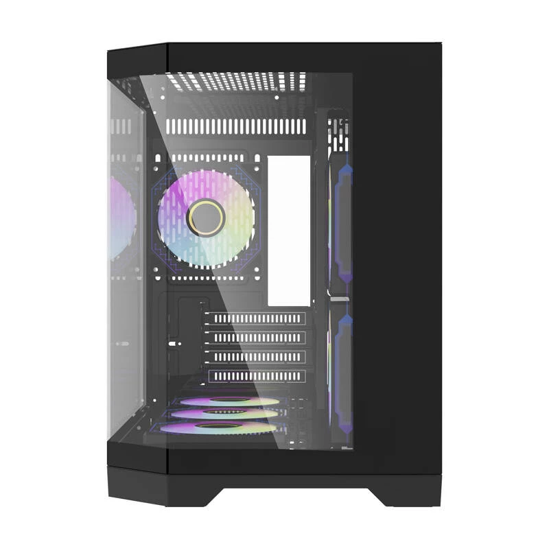 Datora korpuss Darflash FT418 + 6 aRGB ventilatori (melns)