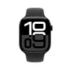 Apple Watch Series 10 GPS 46mm Jet Melns Aluminium Case ar Melns Sport Band - M/L