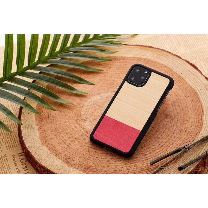 Viedtālruņa maciņš man and wood iPhone 11 Pro Max — melns aizsargapvalks