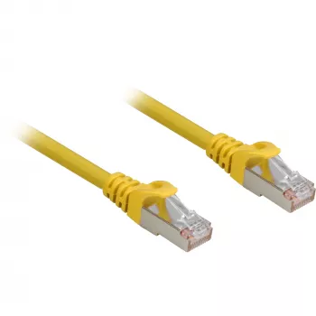 Tīkla kabelis Sharkoon Cat.6a SFTP RJ-45 Cat6a 0,25 m dzeltenā krāsā