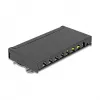 Ielāpu panelis DELOCK Mini Desktop RJ45 8 portu Cat.6A ekranēts melns galda, sienas vai DIN sliedes montāžai