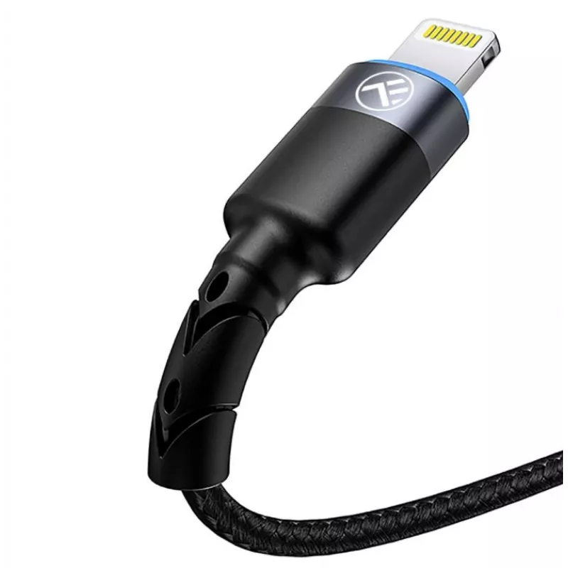 USB uz Lightning datu kabelis Tellur 1,2 m neilona pinums melns