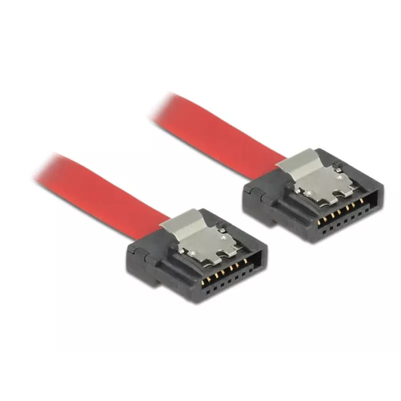 SATA kabelis DeLOCK 0,3 m SATA III 7-pin sarkans