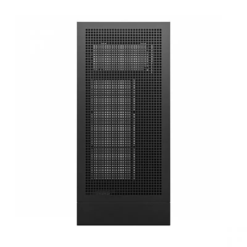 DeepCool CH170 PLUS Tower Melns — micro-ATX/mini-ITX korpusa korpuss, rūdīta stikla logs, USB-C, augšējais barošanas bloka novietojums