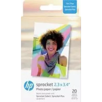 HP Sprocket Plus fotopapīrs 5.8 x 8.6 cm (20 loksnes) tūlītējai mobilajai drukāšanai